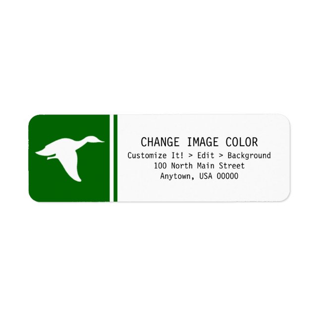 Pato - Etiqueta de Endereço de Devolução (Frente)