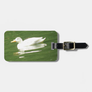 Pato na etiqueta de bagagem personalizada de água