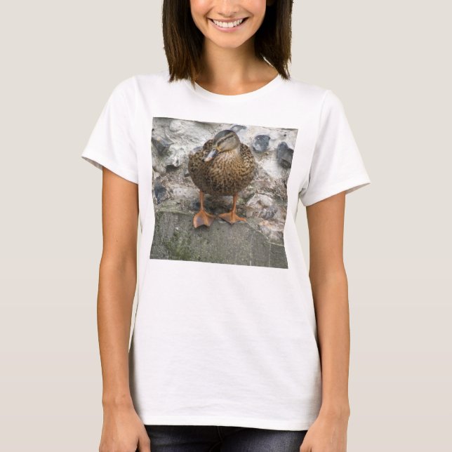 Pato numa Parede Damas Camisa (Frente)