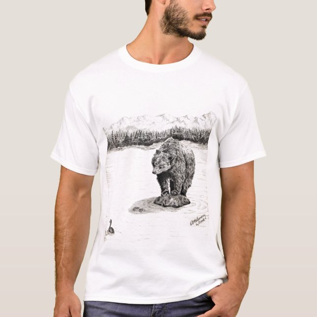 pato ou peixes, hmm t-shirt (Frente)