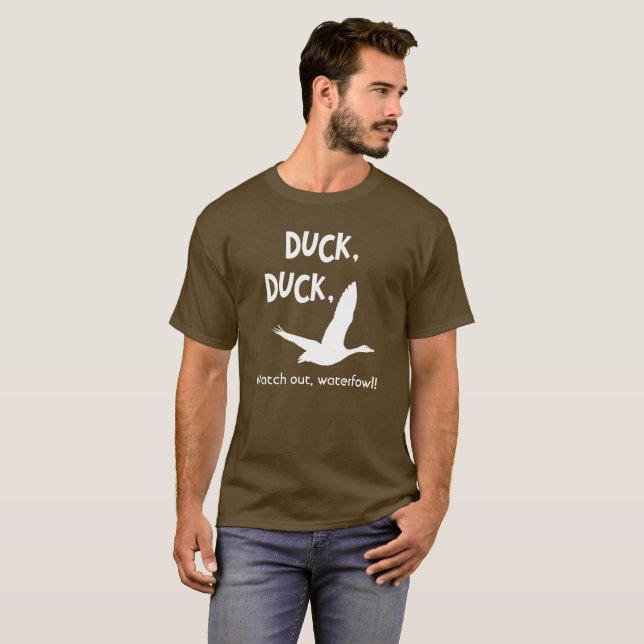 Pato, Pato, T-shirt personalizável do ganso (Frente Completa)
