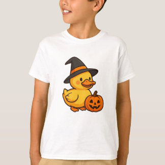 Pato Pequeno na Camiseta do Mundo do Halloween