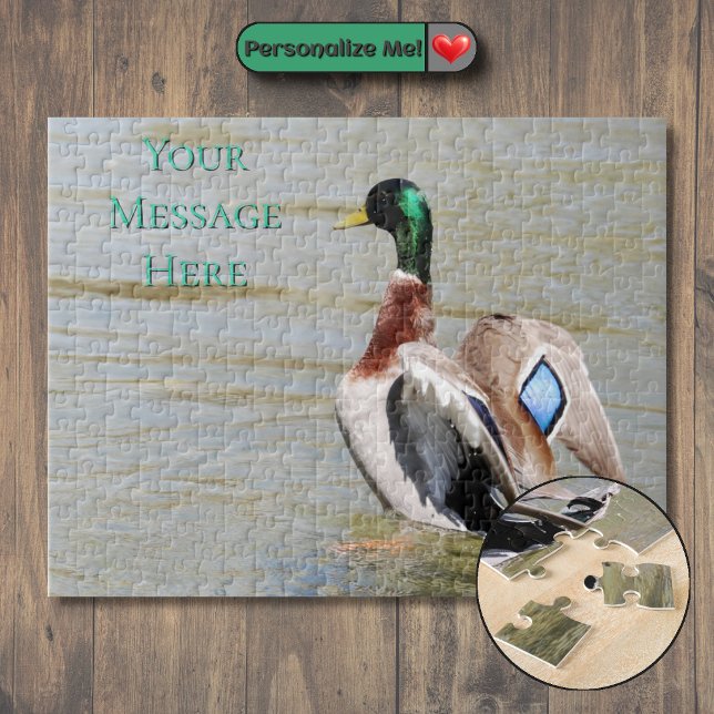 Pato-real Diamante Quebra-cabeça Jigsaw (Mallard Duck Diamond Jigsaw Puzzle)