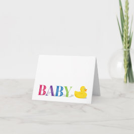 Pato sofisticado Rainbow Baby Obrigado Cartões