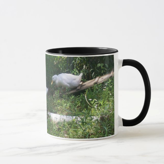 Patos brancos em uma caneca da rampa (Direita)
