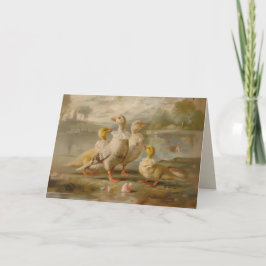 Patos - Cartão de Saudação Dobrado