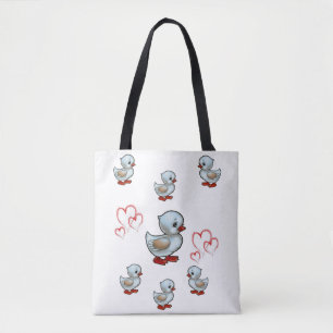 Patos com saco de tote