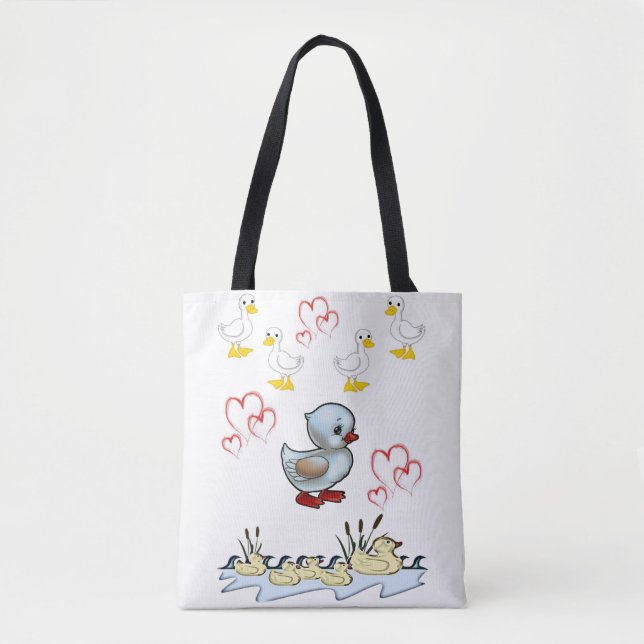 Patos com saco de tote (Frente)