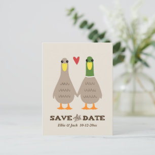 Patos de Amor Bonito Casamento Salve o Anúncio de