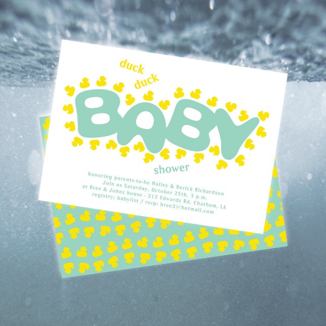 Patos de Borracha Convite para Chá de fraldas Pato (Criador carregado)