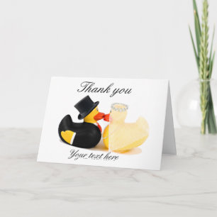 Patos de casamento 2 ... cartão de agradecimento