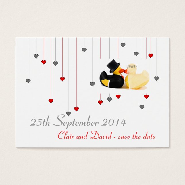 Patos de casamento 3 ... Salve a data (Frente)
