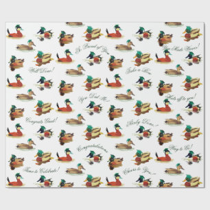 Patos em Toques de Papel de Embrulho de Formatura
