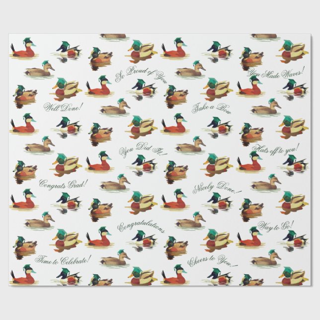 Patos em Toques de Papel de Embrulho de Formatura (Aberto)