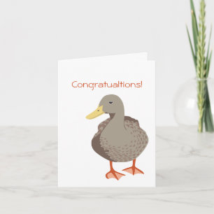 Patos num Cartão de Saudação de Linha