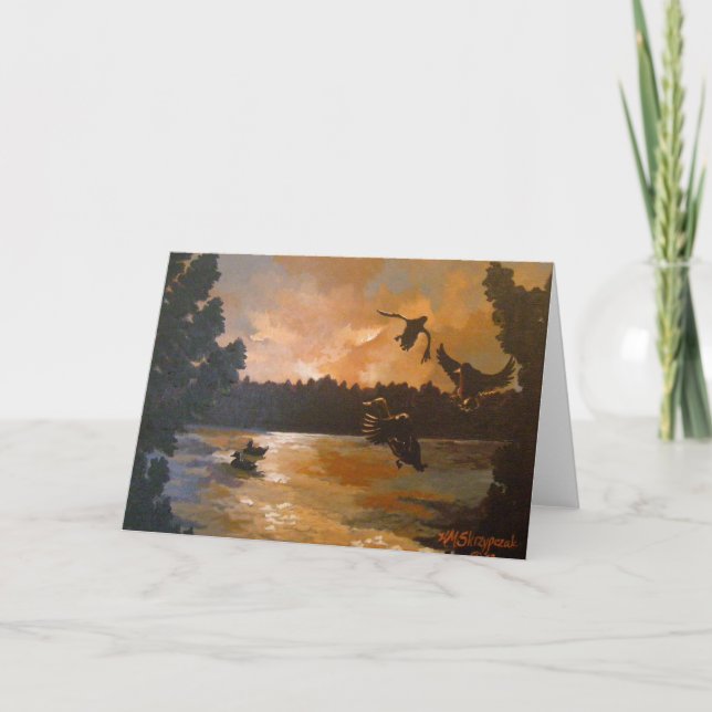 Patos que estabelecem-se dentro para o cartão da (Frente)