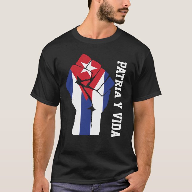  Patria Y Vida Free Cuba T-Shirt (Frente)