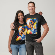 Patrimônio Dourado: Camiseta Gráfica Dark African