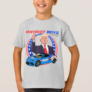 Patriot Boyz Racing com t-shirt infantil da Trump