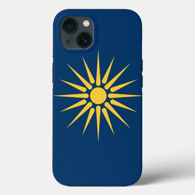 Patriotic Apple Case-Mate, Macedonia flag (Verso)