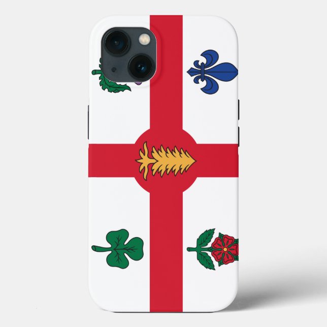 Patriotic Apple Case-Mate, Montreal flag (Verso)