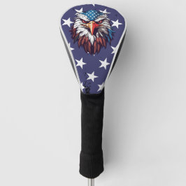 Patriotic Bald Eagle American Flag Golf Driver 