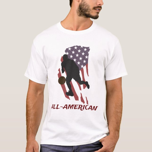 Patriotic Basketball All-American T-Shirt (Frente)
