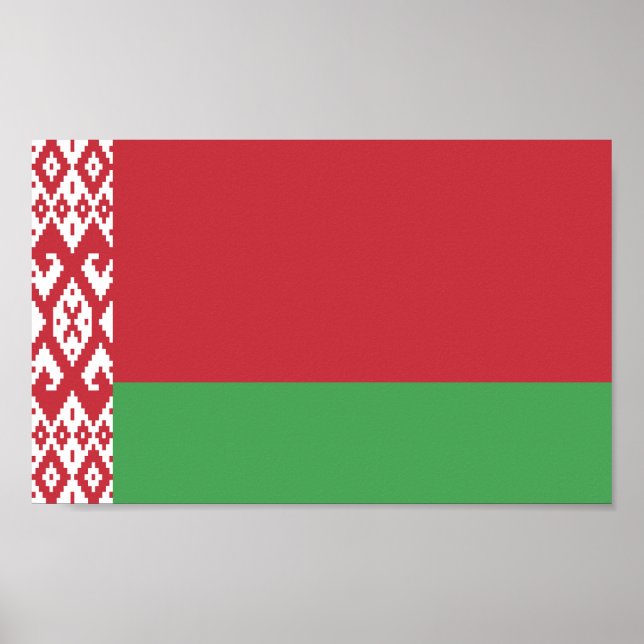 Patriotic Belarusian Flag Poster (Frente)