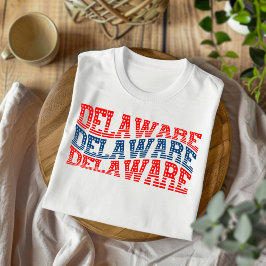 Patriotic Delaware Red e Blue Boho T-Shirt