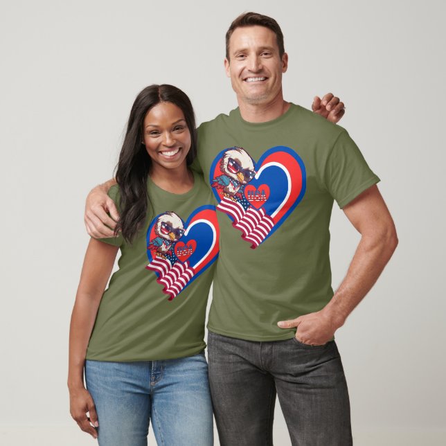 patriotic USA eagle T-Shirt (Unissex)