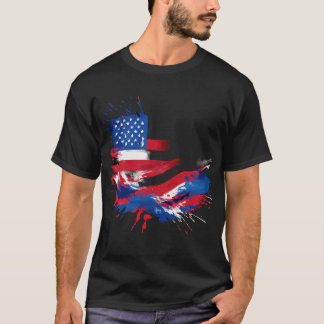 "Patriótica American Flag Colors T-Shirt