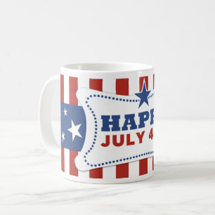 Patriótica Americana de 4 de julho, caneca de inde