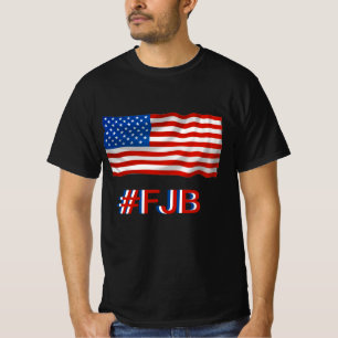Patriótica FJB American Flag Letters T-Shirt Engr