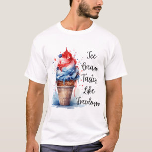 Patriótico 4º do Sorvete T-Shirt de julho