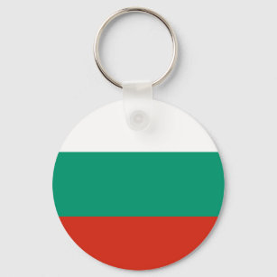 Patriótico Chaveiro da Bandeira Búlgara