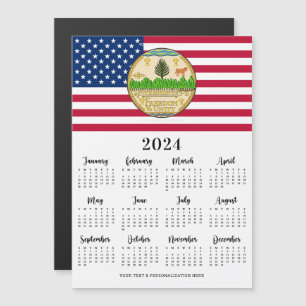 Patriótico de Bandeira Americano Seu Calendário de