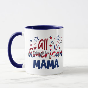 Patriótico EUA: oferta mama americana para caneca