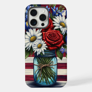 Patriótico, floral Americano angustiado