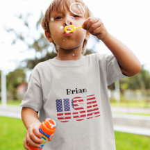 Patriótico USA Kids-Youth XS to XL T-Shirt