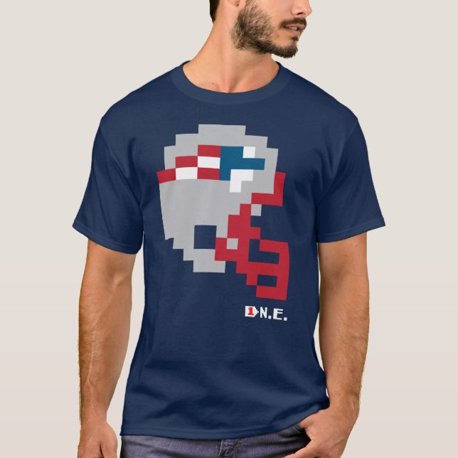 Patriots Tecmo Bowl Helmet T-Shirt (Frente)
