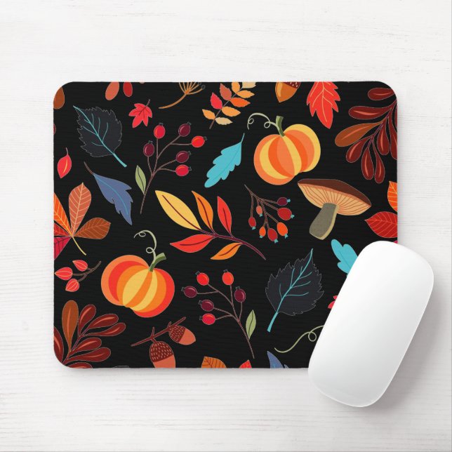 Pattern Fall Mouse Pad (Com mouse)