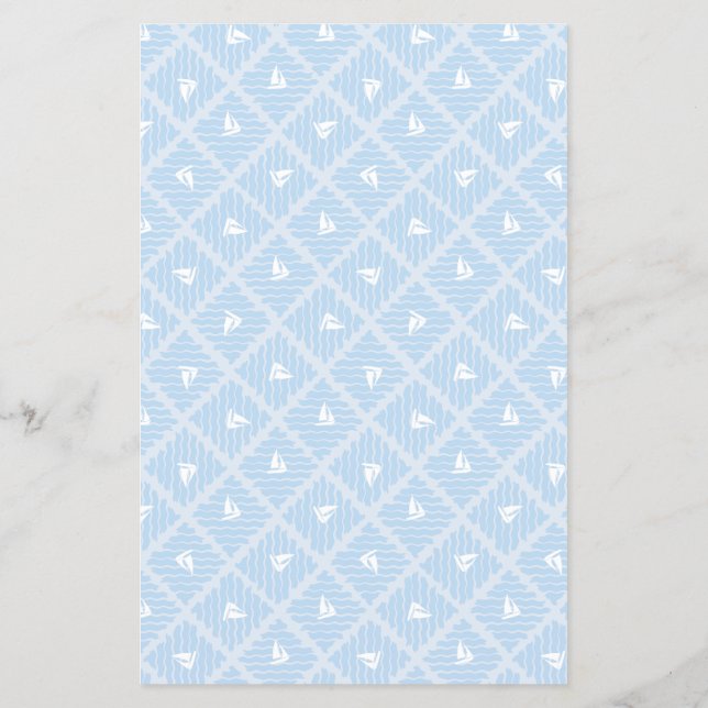 patterned scrap booking paper nautical Flyer (Verso)