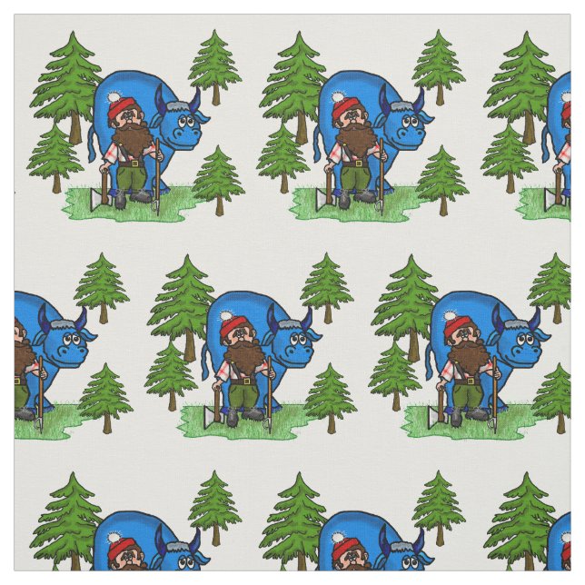 Paul Bunyan & borracho com tecido dos pinheiros (Modelo)