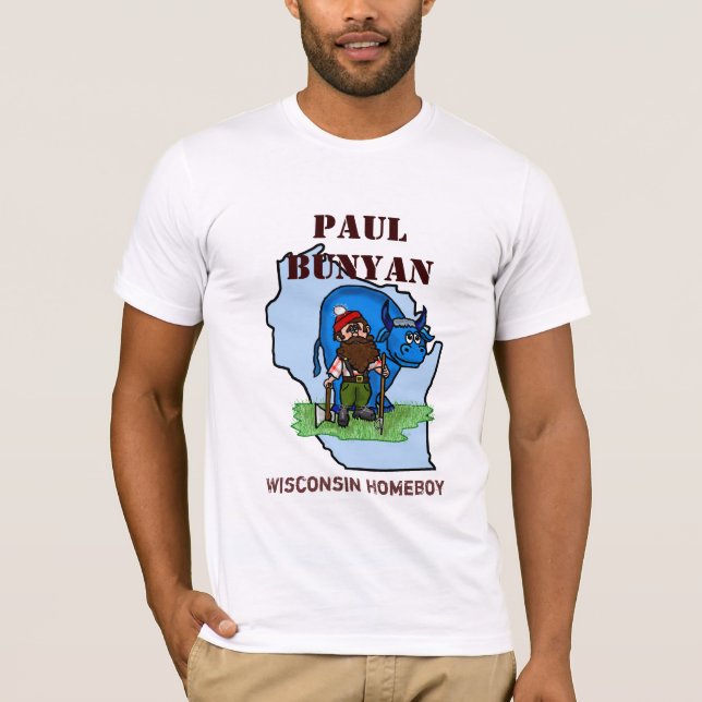 Paul Bunyan, t-shirt Ver do ficar em casa de (Frente)