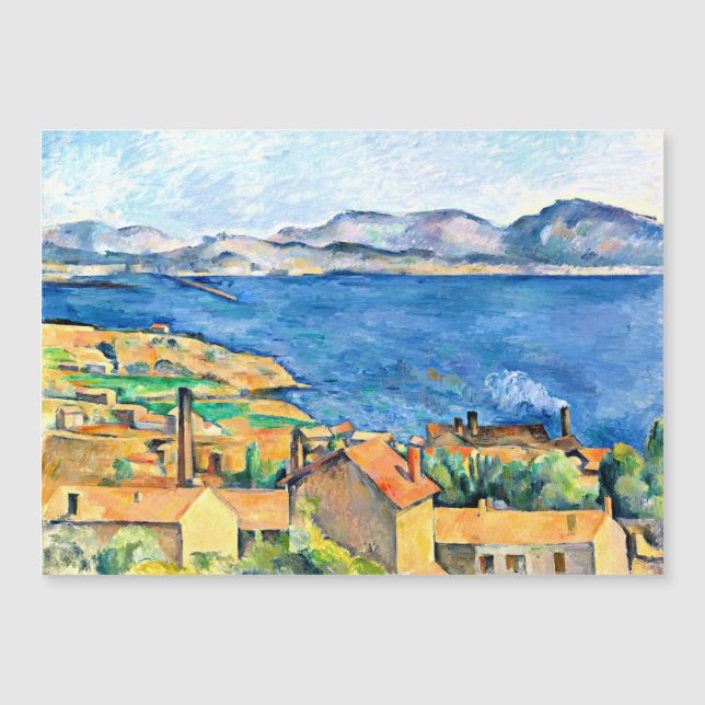 Paul Cezanne art, A Baía de Marselha, (Frente)