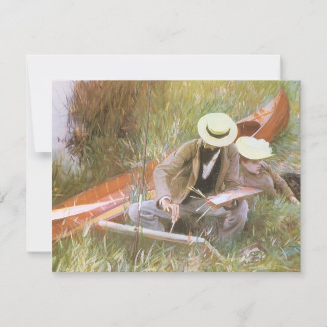 Paul Helleu Desenho com Sua Esposa por JS Sargent (Frente)