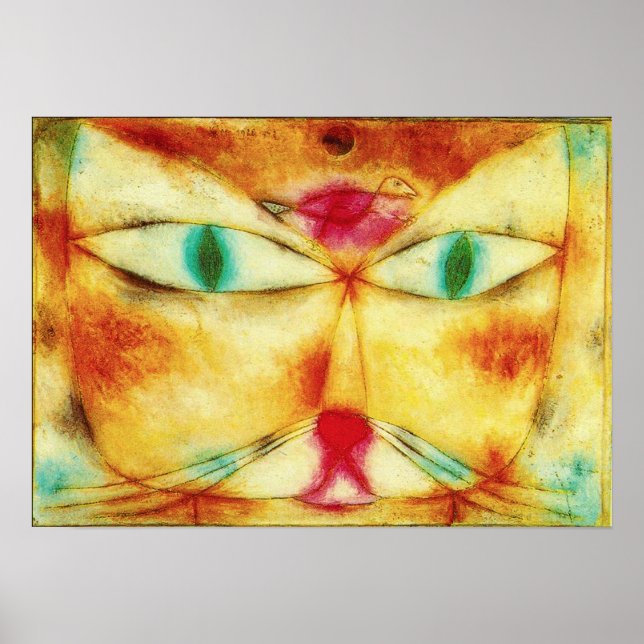 Paul Klee Cat e Bird Poster (Frente)