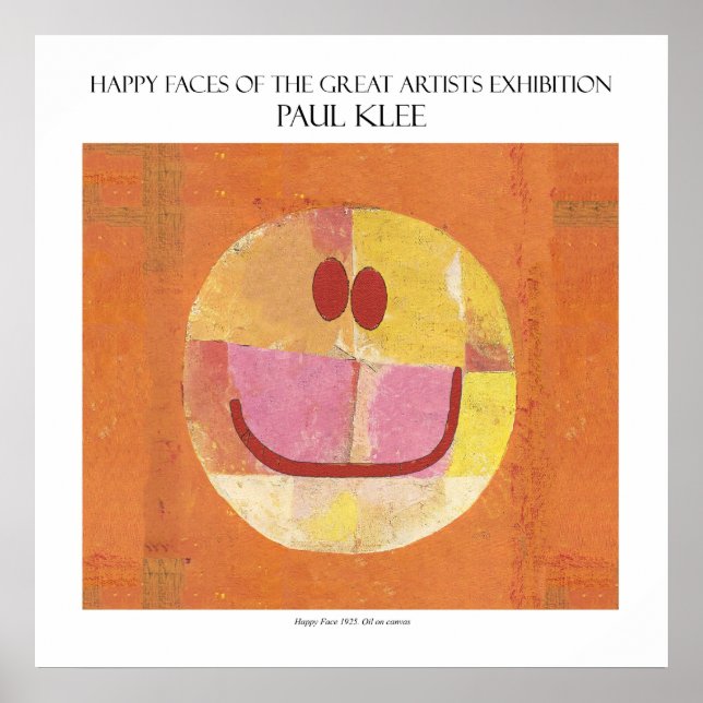 paul klee feliz face poster 11"x11" (Frente)