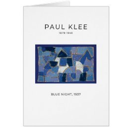 Paul Klee, Noite Azul (1937) - Cartão De Arte Fino