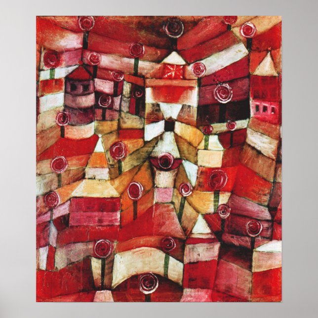 Paul Klee Rosa Garden Poster (Frente)